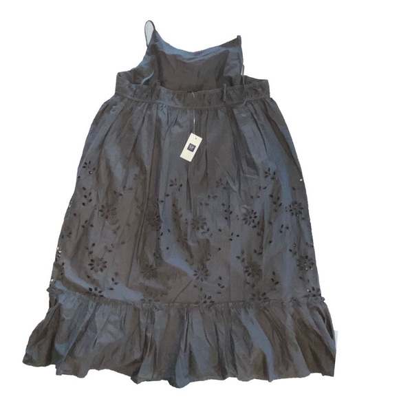 NEW - GapKids Dark Gray Baby Doll Sundress with Eyelet Skirt Size XXL - Picture 2 of 8